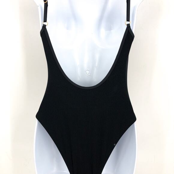 L*SPACE Women's Holly Classic One Piece Swimsuit Small Black Scoop Back NWT - Picture 7 of 11